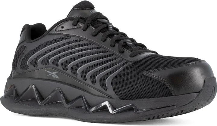 Reebok Men's Zig Elusion Heritage Work Composite Toe Black 4 W