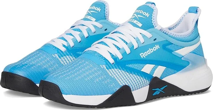 Reebok Nano Court Athletic Shoes Future Cyan/Footwear White/Black : Men's 7.5 - Women's 9 Medium, Textile