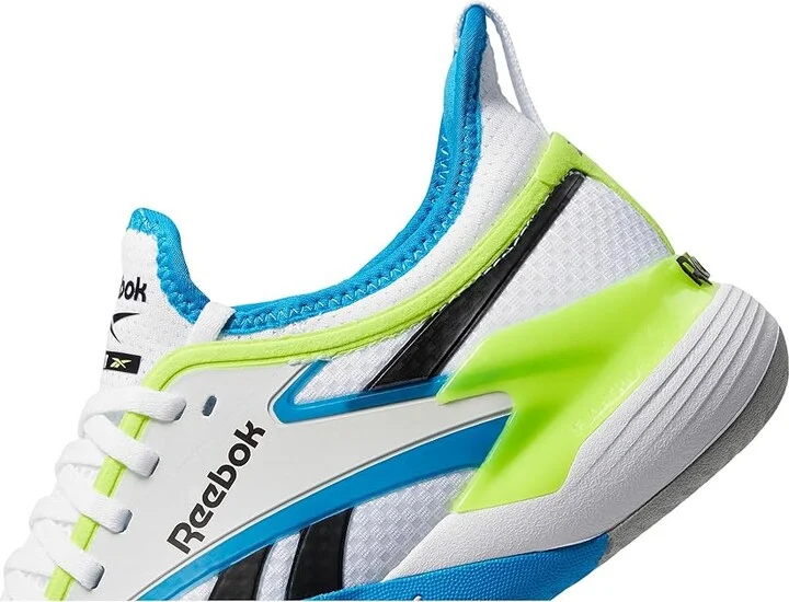 Reebok Nano Court Athletic Shoes White/Digital Lime/Aqua : Men's 11.5 - Women's 13 Medium, Textile - Image 4