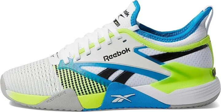 Reebok Nano Court Athletic Shoes White/Digital Lime/Aqua : Men's 11.5 - Women's 13 Medium, Textile - Image 5