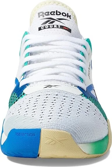 Reebok Nano Court Women's Shoes White/Weathered White/Unleashed Green : 5 B - Medium - Image 5