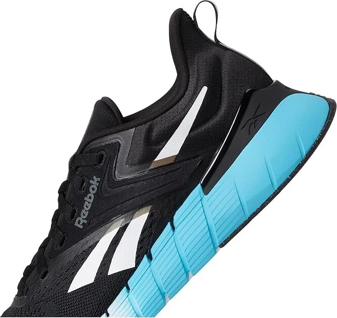 Reebok Nano Gym Men's Shoes Black/White/Future Cyan : 6.5 D - Medium, Textile - Image 7