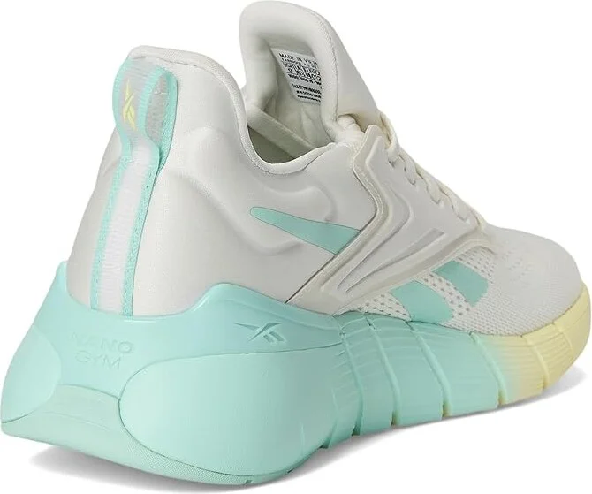 Reebok Nano Gym Women's Shoes Chalk/Yellow Haze/Glitch Aqua : 8 B - Medium, Textile - Image 4