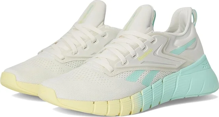 Reebok Nano Gym Women's Shoes Chalk/Yellow Haze/Glitch Aqua : 8 B - Medium, Textile