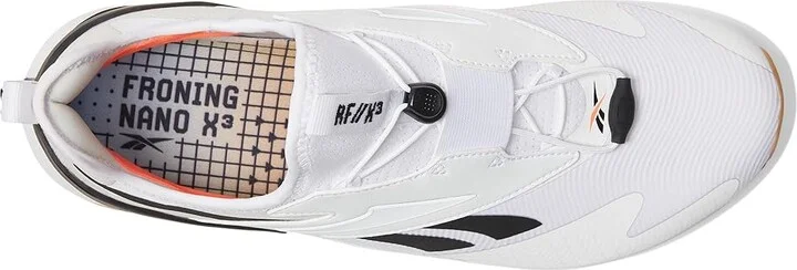 Reebok Nano X3 Froning Shoes White/Black/Gum : Men's 8 - Women's 9.5 Medium, Synthetic/Textile - Image 2