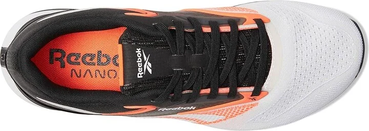 Reebok Nano X4 Shoes Black/White/Orange Flare : Men's 8.5 - Women's 10 Medium, Synthetic - Image 2
