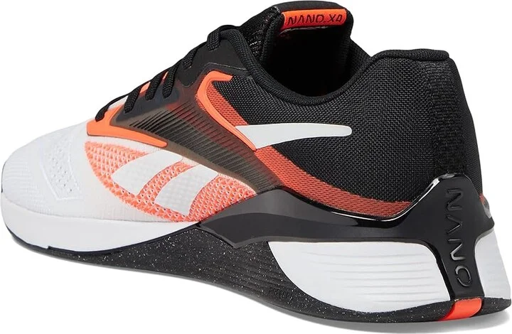 Reebok Nano X4 Shoes Black/White/Orange Flare : Men's 8.5 - Women's 10 Medium, Synthetic - Image 4