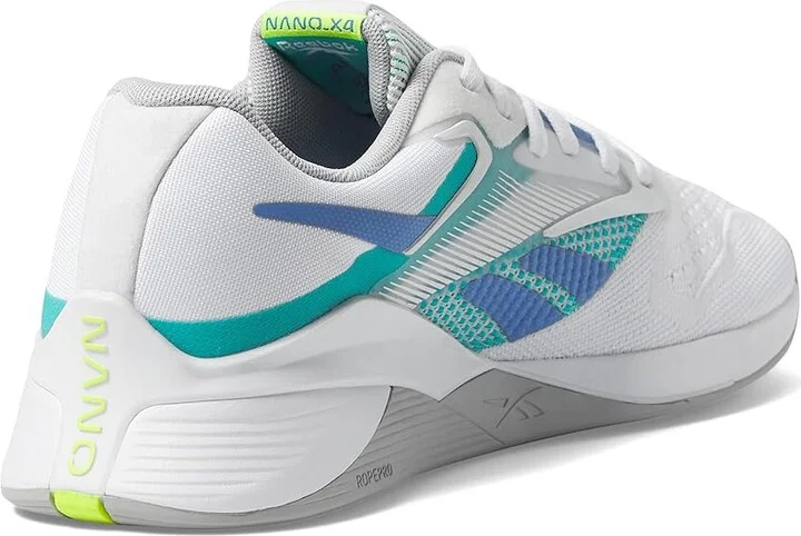Reebok Nano X4 Shoes White/Unleashed Green/Grey : Men's 11 - Women's 12.5 Medium, Synthetic - Image 4