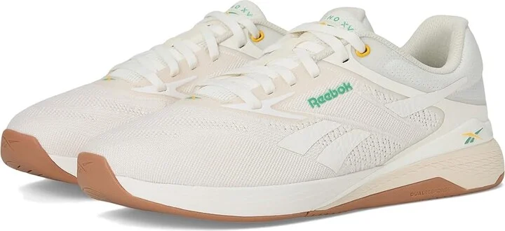 Reebok Nano X5 Athletic Shoes Chalk/Alabaster/Upgrade Green : Men's 14 - Women's 15.5 Medium, Rubber