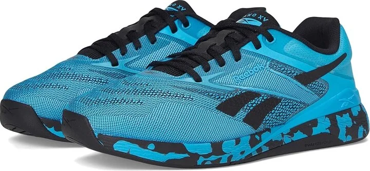 Reebok Nano X5 Athletic Shoes Footwear White/Black/Future Cyan : Men's 5.5 - Women's 7 Medium, Rubber