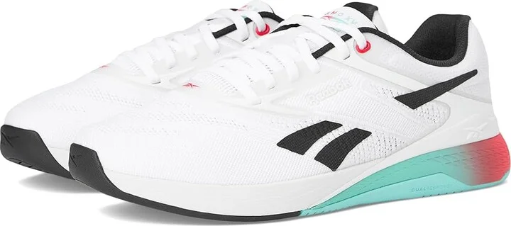 Reebok Nano X5 Athletic Shoes White/Black/Energy Red : Men's 6 - Women's 7.5 Medium, Rubber