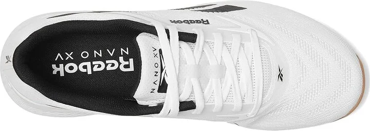 Reebok Nano X5 Athletic Shoes White/Black/Reebok Rubber Gum 04 : Men's 5 - Women's 6.5 Medium - Image 2
