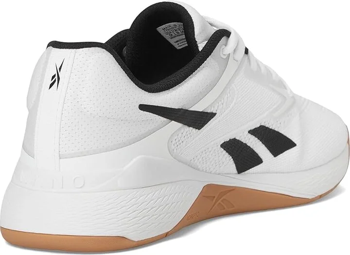 Reebok Nano X5 Athletic Shoes White/Black/Reebok Rubber Gum 04 : Men's 5 - Women's 6.5 Medium - Image 4
