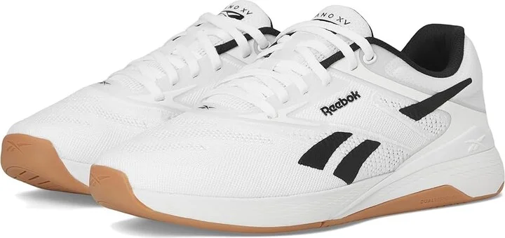 Reebok Nano X5 Athletic Shoes White/Black/Reebok Rubber Gum 04 : Men's 5 - Women's 6.5 Medium