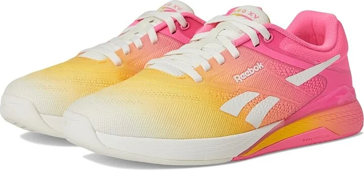 Reebok Nano X5 Women's Shoes Chalk/Atomic Pink/Golden Haze : 5 B - Medium, Synthetic