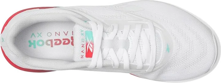 Reebok Nano X5 Women's Shoes White/AI Aqua/Energy Red : 8.5 B - Medium, Synthetic - Image 2