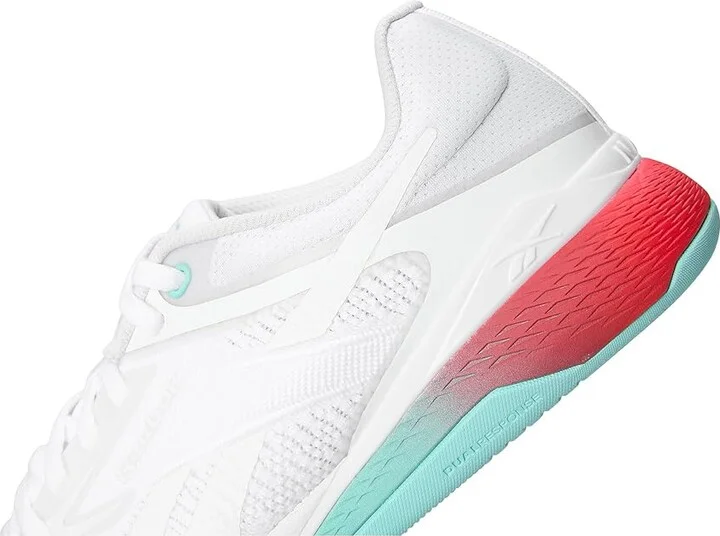 Reebok Nano X5 Women's Shoes White/AI Aqua/Energy Red : 8.5 B - Medium, Synthetic - Image 7
