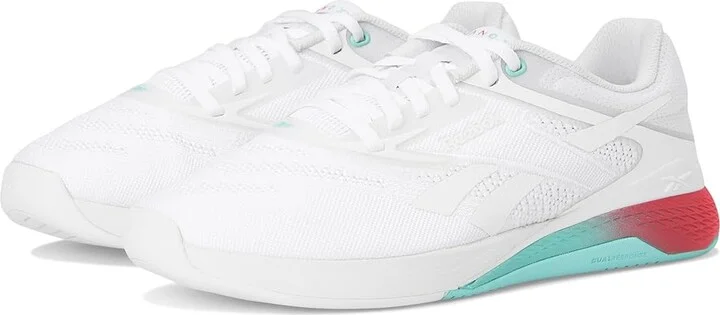 Reebok Nano X5 Women's Shoes White/AI Aqua/Energy Red : 8.5 B - Medium, Synthetic