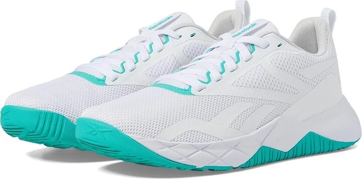Reebok NFX Trainer Women's Shoes White/Black/Unleashed Green : 7 B - Medium, Textile/Synthetic