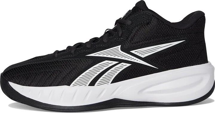 Reebok Press Basketball Shoes Core Black/White/Washed Black : Men's 4.5 - Women's 6 Medium, Textile - Image 6