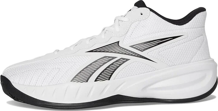 Reebok Press Basketball Shoes White/Core Black/Barely Grey : Men's 6.5 - Women's 8 Medium, Textile - Image 6