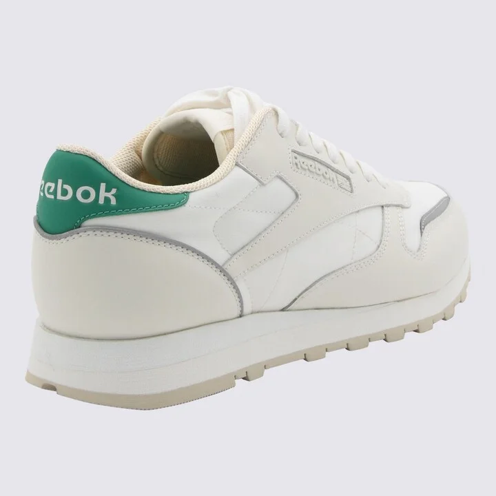 Reebok White And Green Leather Sneakers - Image 2