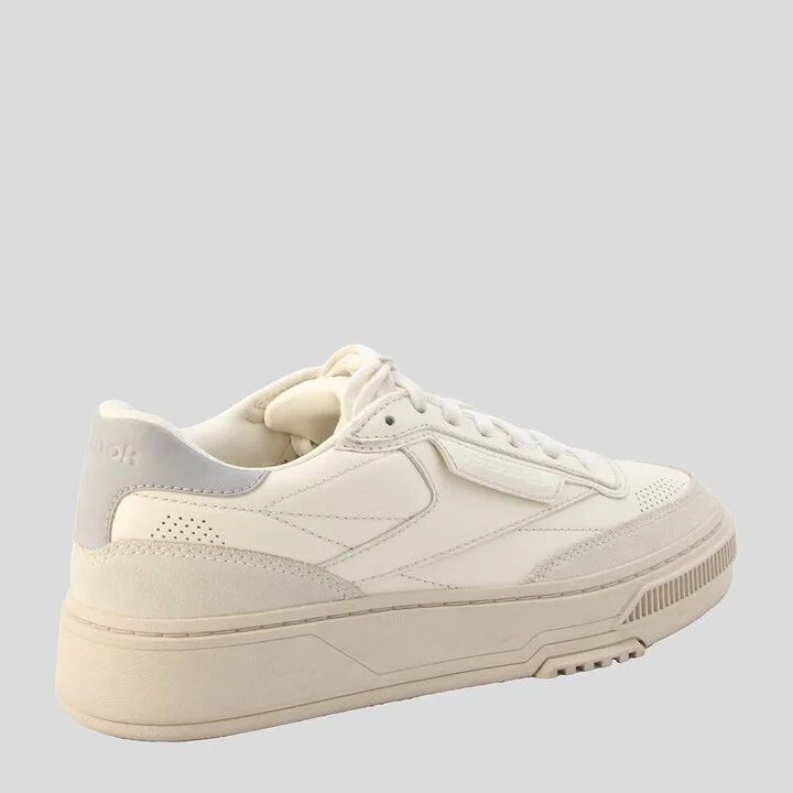 Reebok White And Grey Leather C Ltd Sneakers - Image 2