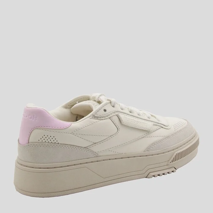 Reebok White And Pink Leather C Ltd Sneakers - Image 2