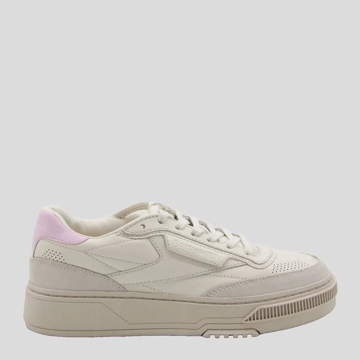 Reebok White And Pink Leather C Ltd Sneakers - Image 3