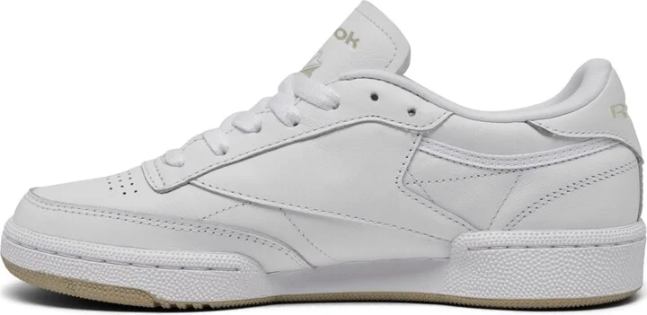 Reebok Women's Club C 85 Casual Sneakers from Finish Line - White, Beige - Image 2