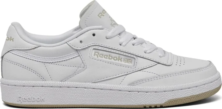 Reebok Women's Club C 85 Casual Sneakers from Finish Line - White, Beige - Image 3