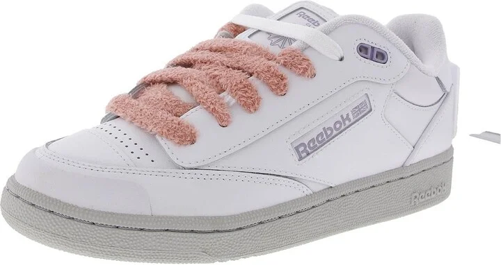 Reebok Womens Club C Bulc White/White/Dusk Purple 7 Medium