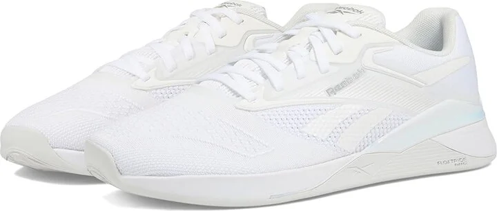 Reebok Women's Nano X4 Women's Shoes White/Grey/Silver Metallic : 9.5 B - Medium, Synthetic/Textile