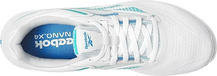 Reebok Women's Nano X4 Women's Shoes White/Unleashed Green/Kinetic Blue : 9.5 B - Medium, Synthetic/Textile - Image 2