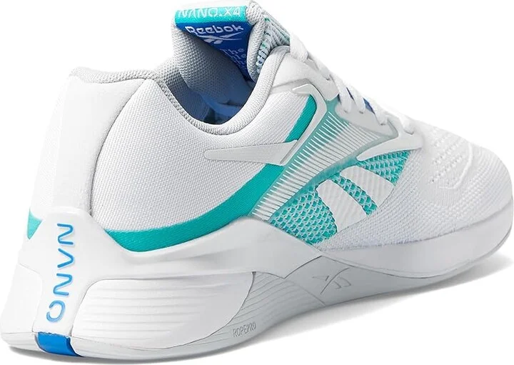 Reebok Women's Nano X4 Women's Shoes White/Unleashed Green/Kinetic Blue : 9.5 B - Medium, Synthetic/Textile - Image 4