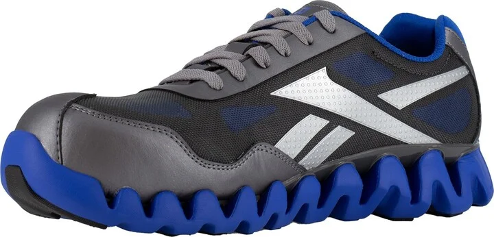 Reebok Women's Zig Pulse Work Composite Toe Grey/Blue 11 M