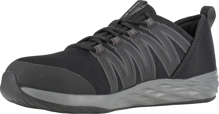 Reebok Work Men's Astroride Work Black and Dark Grey Steel Toe Shoe