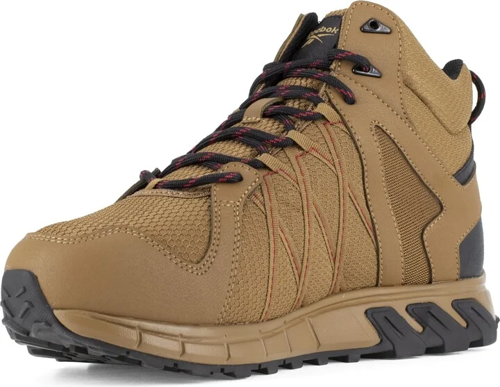 Reebok Work Men's Athletic Trailgrip Hiker Coyote and Black Alloy Toe Boots