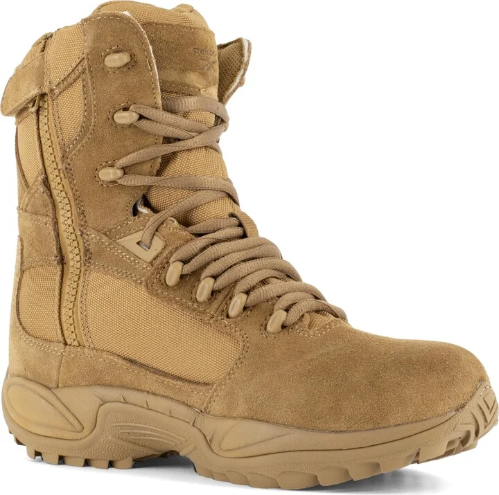 Reebok Work Men's ERT Rapid Response 8" Tactical Waterproof Soft Toe Boots Coyote