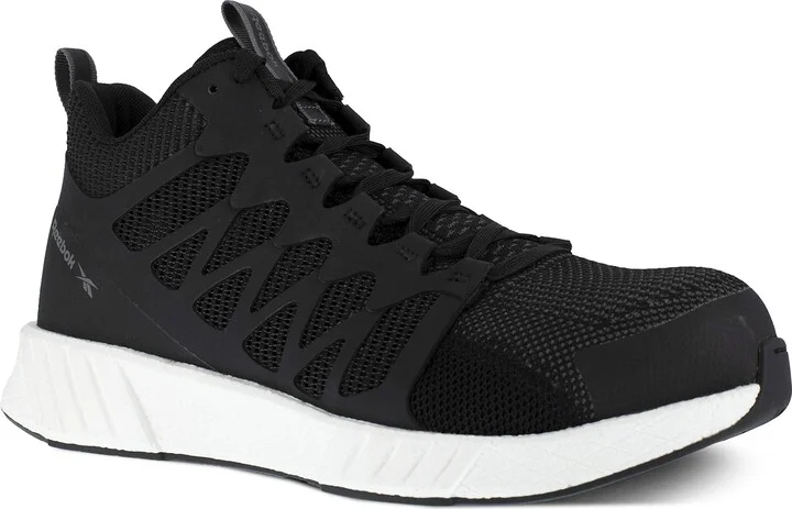 Reebok Work Men's Fusion Flexweave Eh Comp Toe Mid Black and White - 11 Medium