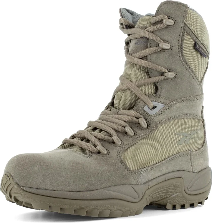 Reebok Work Men's Rapid Response ERT 8" Tactical Waterproof Soft Toe Boots Sage Green