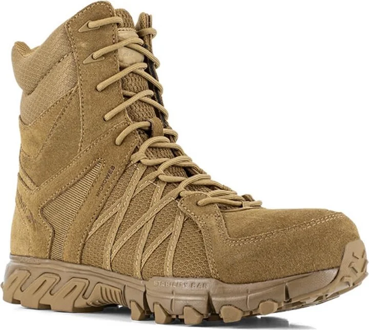 Reebok Work Men's RB3462 8" Tactical Boot with Side Zipper Coyote Military & Tactical
