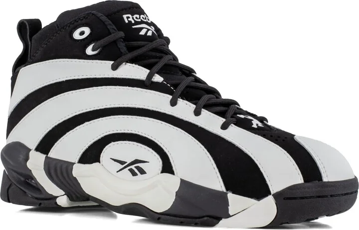 Reebok Work Men's Shaqnosis Work Black and White Composite Toe Boots