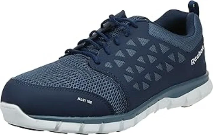 Reebok Work Men's Sublite Cushion Alloy Toe Comfort Athletic W Navy - 9 Medium