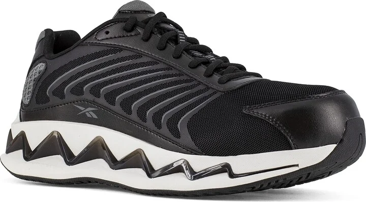 Reebok Work Men's Zig Elusion Heritage Work Black and Grey Composite Toe Boots