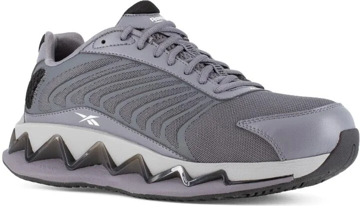 Reebok Work Men's Zig Elusion Heritage Work Grey and Black Composite Toe Boots