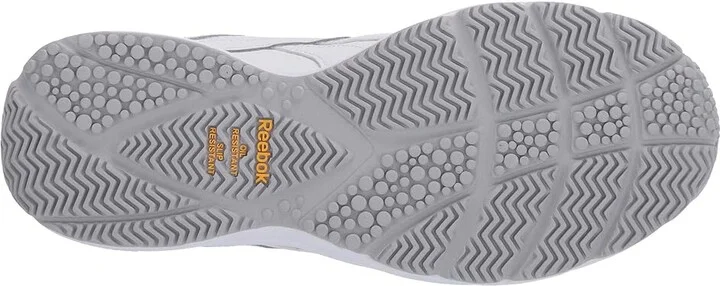 Reebok Work N Cushion 4.0 Men's Shoes White/Cold Grey/White : 8 D - Medium, Leather - Image 4