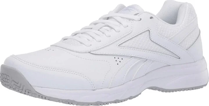 Reebok Work N Cushion 4.0 Women's Shoes White/Cold Grey/White : 10 B - Medium, Leather - Image 2