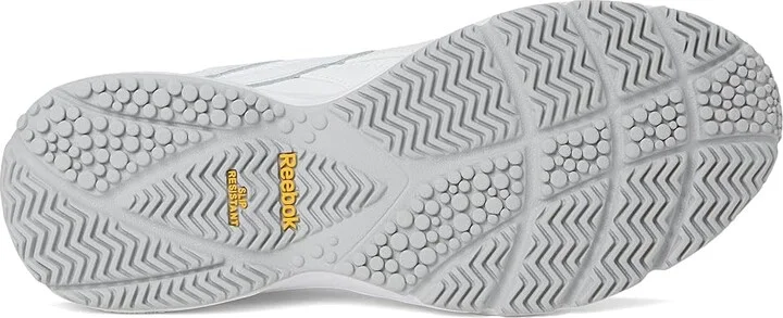 Reebok Work N Cushion 4.0 Women's Shoes White/Grey/AHA : 8 B - Medium, Leather - Image 3