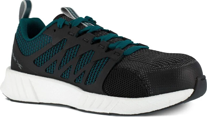 Reebok Work Women's Fusion Flexweave Comp Toe Athletic Teal and Black - 8 Wide